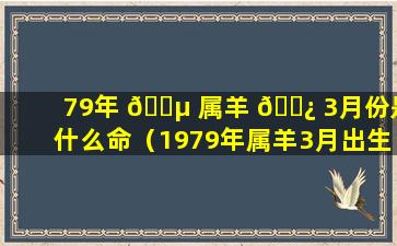 79年 🐵 属羊 🌿 3月份是什么命（1979年属羊3月出生的人什么命）